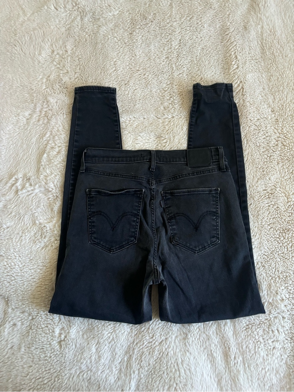 Levi’s Mile High Super Skinny Black Denim Jeans